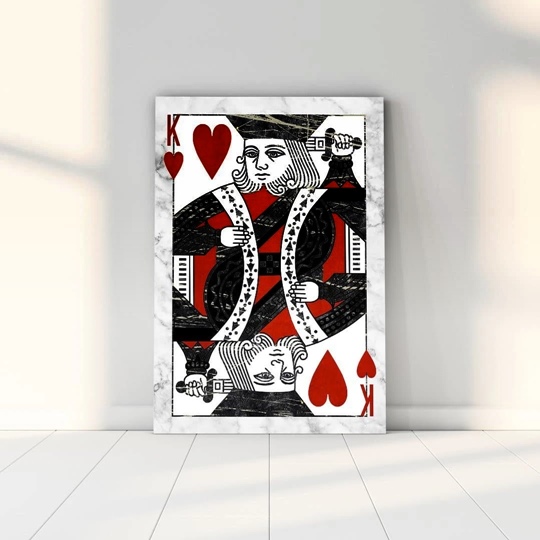 Tableau Poker Roi de coeur