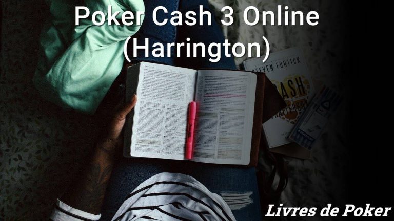 une personne lit le livre "Poker Cash 3" écrit par Harrington
